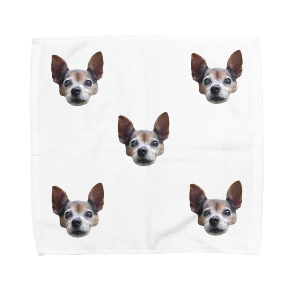 chihirockのじっとしてるいぬいっぱい Towel Handkerchief