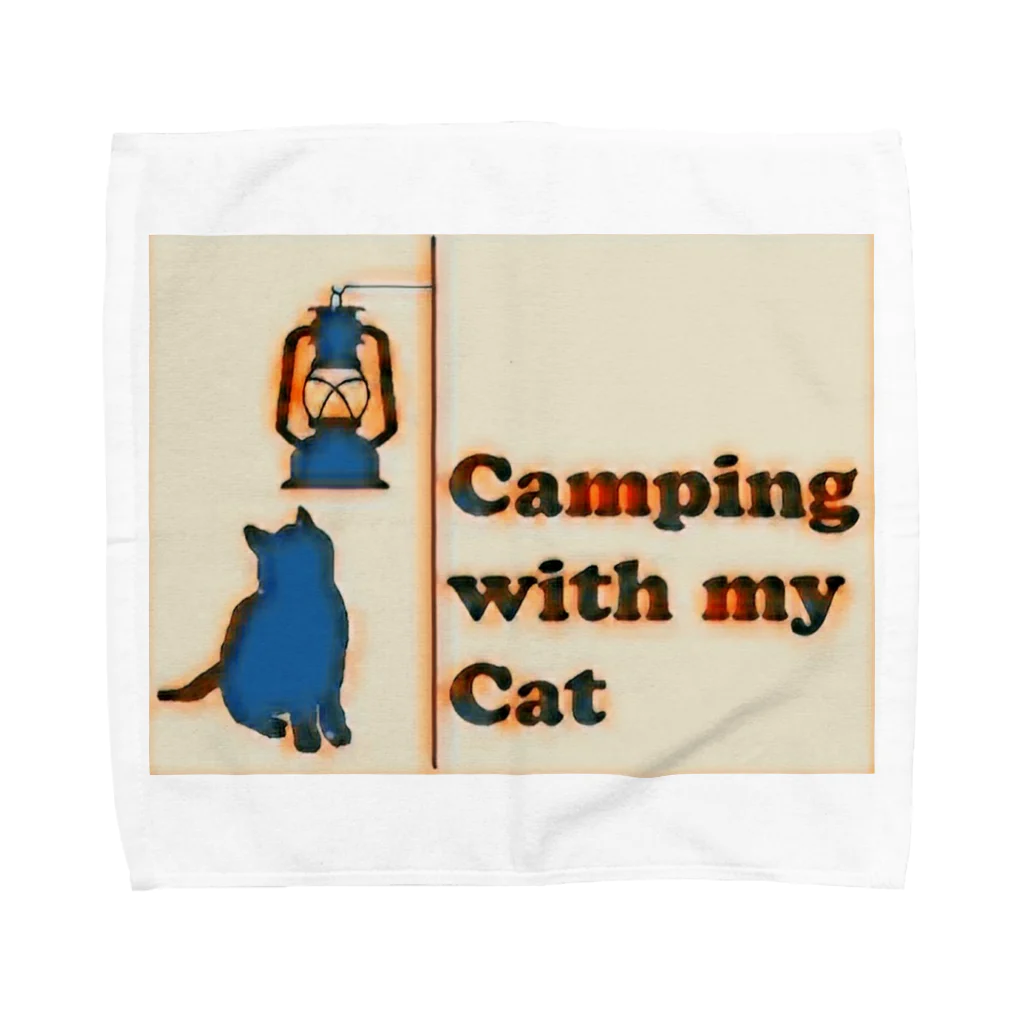 HesseのCamping with my Cat Towel Handkerchief