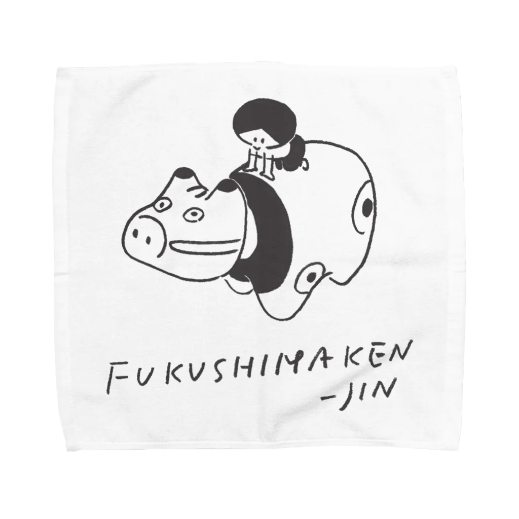 行くぜ！都道府県Tシャツの福島県人 Towel Handkerchief