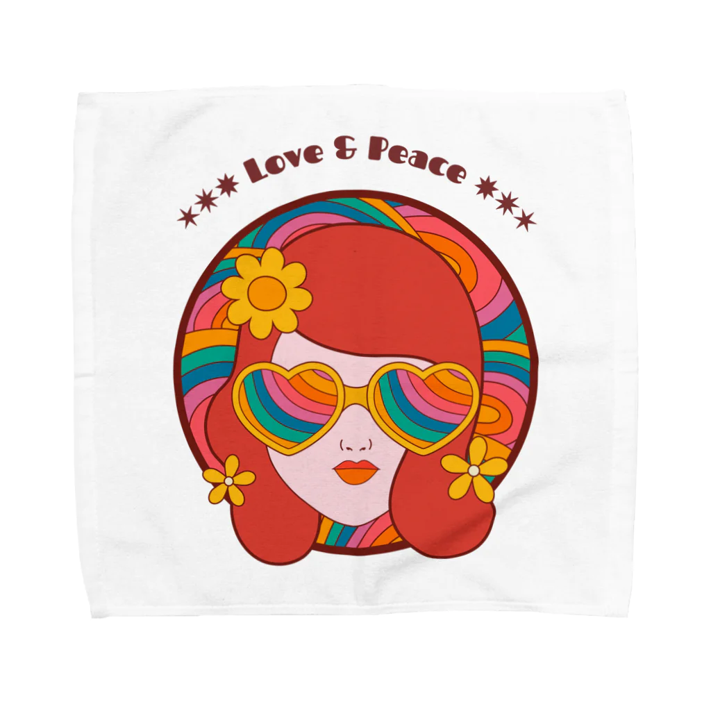 gemgemshopのLOVE & PEACE タオルハンカチ