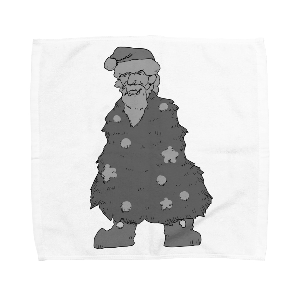 謎モノ店のモノクロ　カモフラサンタ Towel Handkerchief