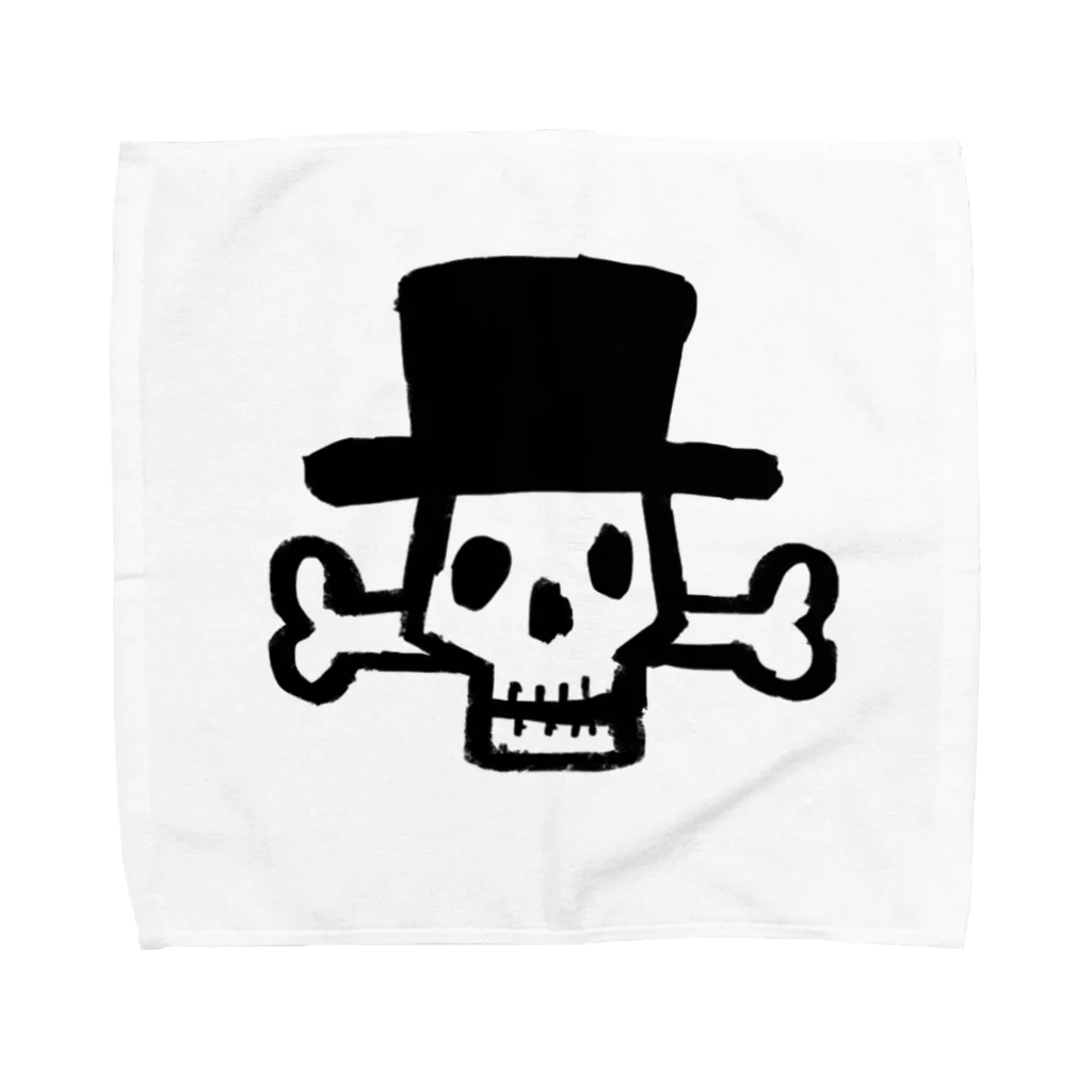 ガイコツギターのガイコツ帽子 Towel Handkerchief