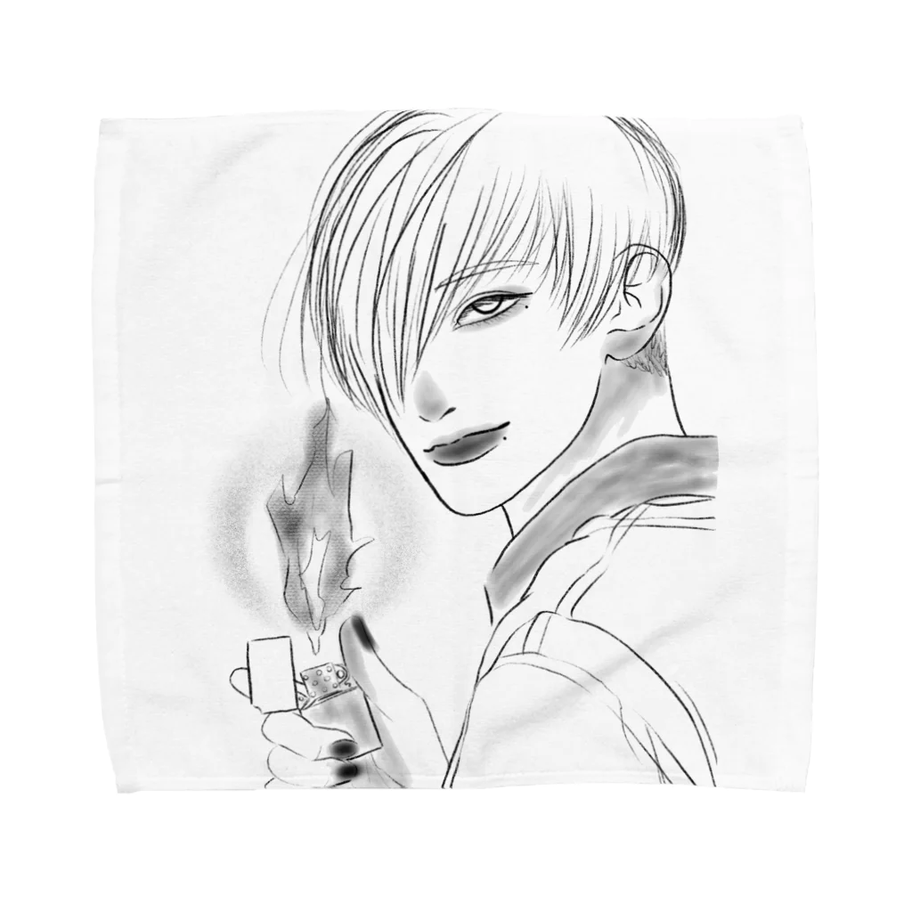 Sayaka のlighter boy Towel Handkerchief