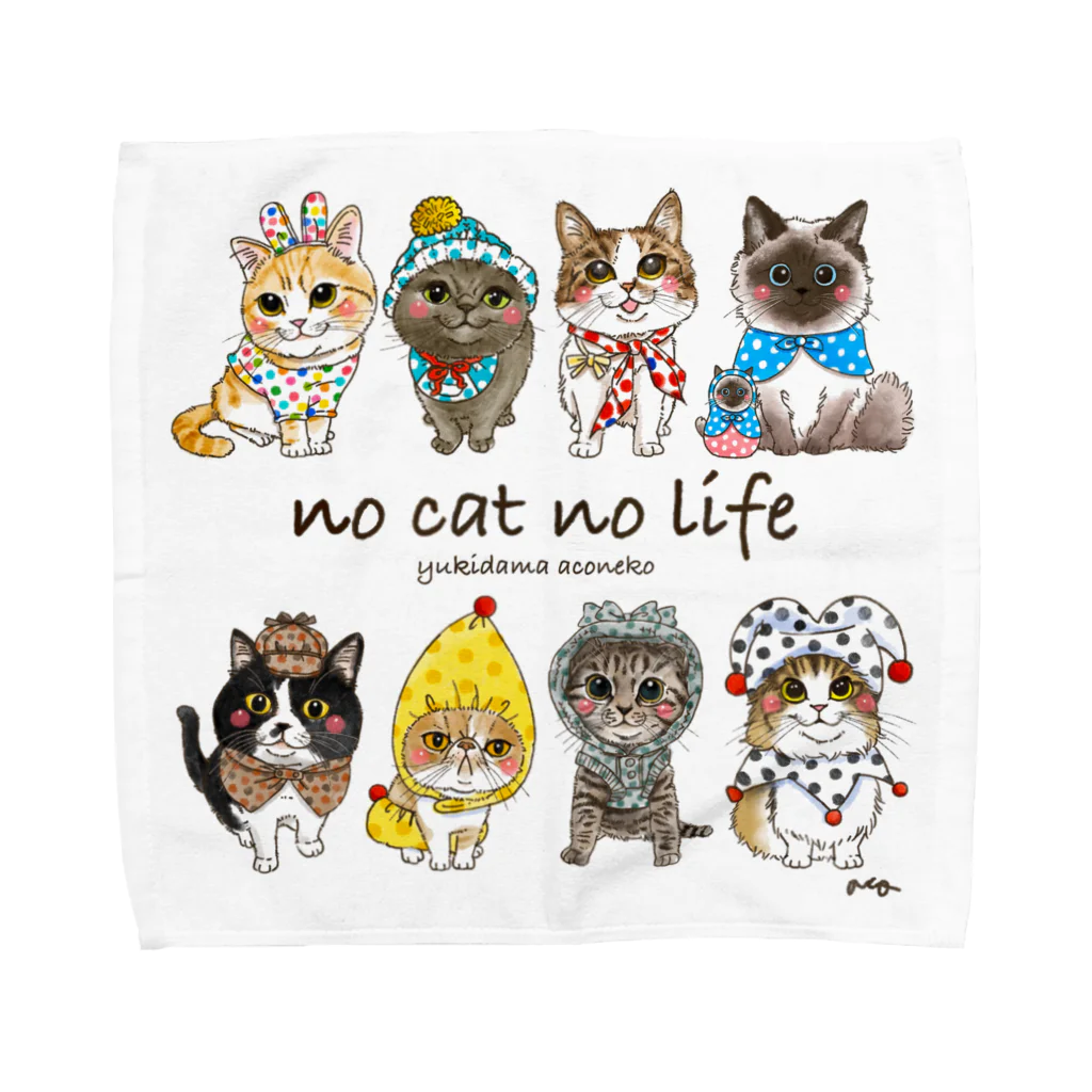 shop あこ猫犬屋の雪玉ねこ Towel Handkerchief