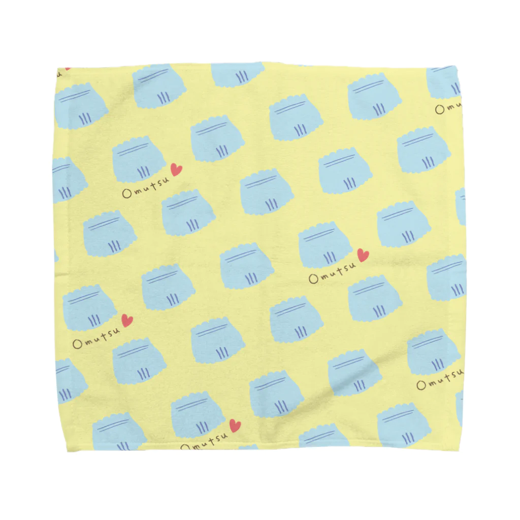 どんどんキッズ*デザインroomのオムツパレード イエロー Towel Handkerchief