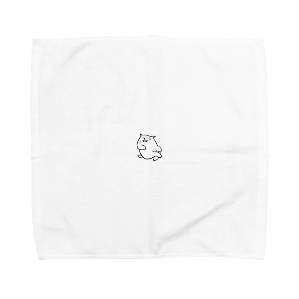 dim shopの余白にブチギレげっ歯類(黒) Towel Handkerchief