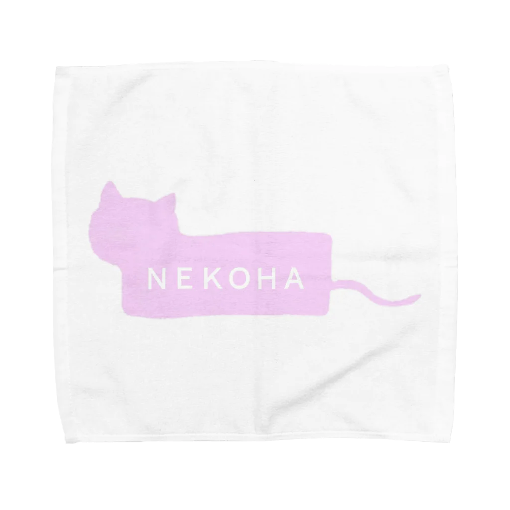 リスウサギの猫派ボックスロゴ風 Towel Handkerchief