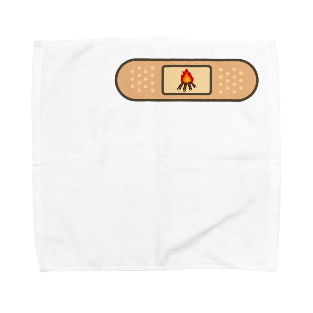 Fortune Campers そっくの雑貨屋さんのバンドエイド 焚き火 Towel Handkerchief