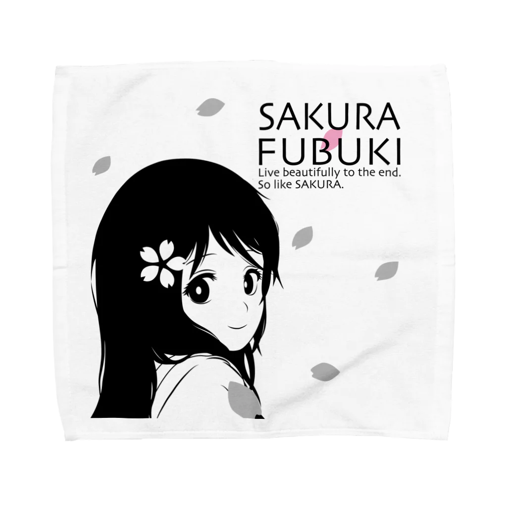 松や SUZURI店のSAKURA FUBUKI Towel Handkerchief