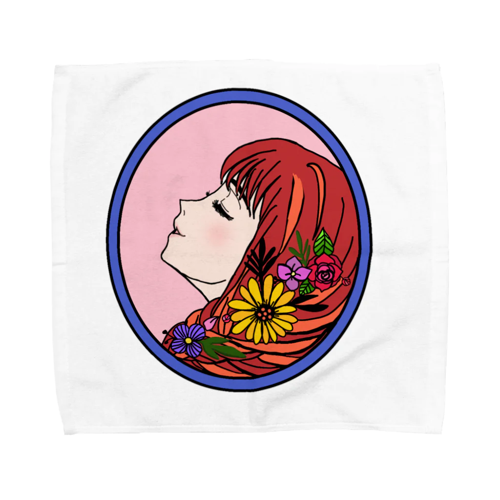 みつまめこshopのみつ編み少女 Towel Handkerchief