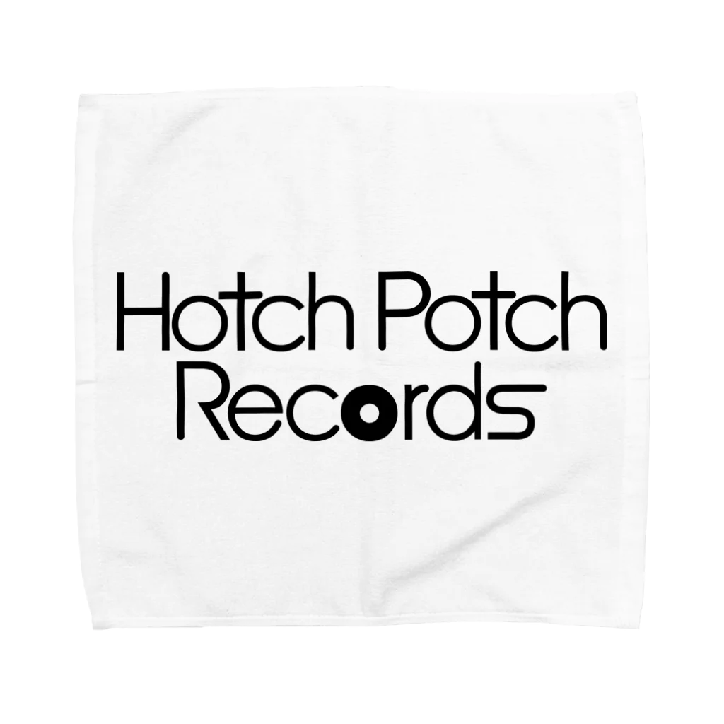 前田創作工房のHotch Potch Records（黒） Towel Handkerchief
