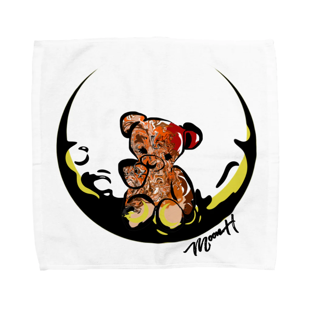 Moon.HのTeddy Bear Moon Towel Handkerchief