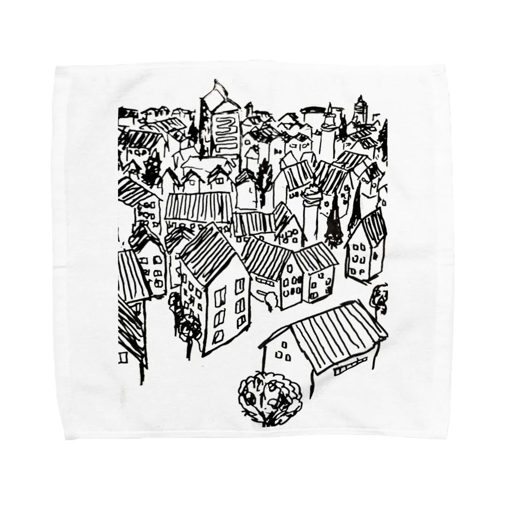 家庭教師てつおうTetsuouの牛乳パックと家 Towel Handkerchief