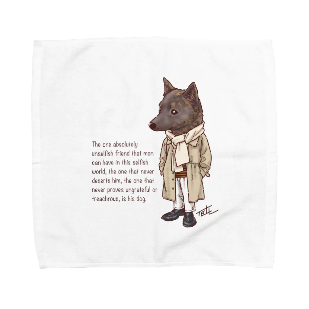 愛犬描処 プルーデンスのおしゃれ甲斐犬 Towel Handkerchief