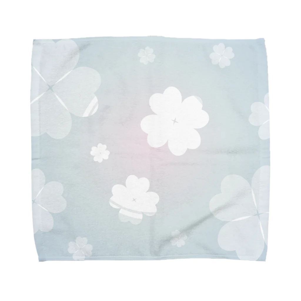 まゆぽんのアトリエのホワイトクローバー Towel Handkerchief