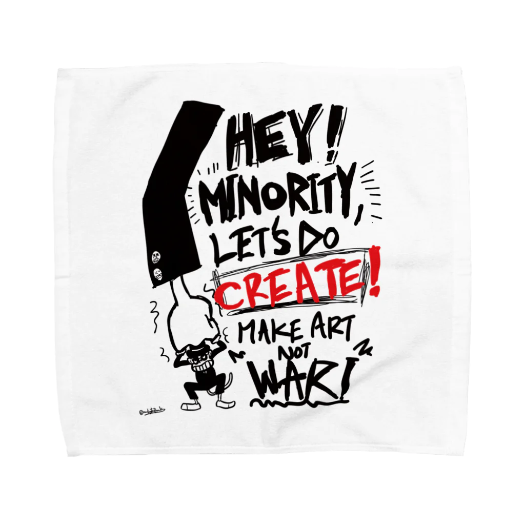 monkeytunerecordsのMAKE ART NOT WAR Towel Handkerchief