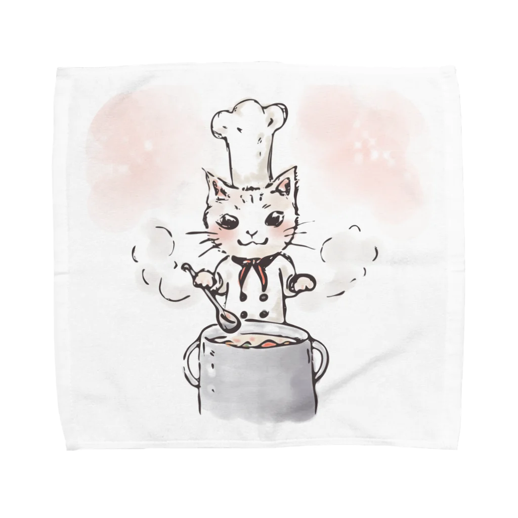 あかえほ & ちびそざいのねことねずみの喫茶店【あかえほ公式】 Towel Handkerchief