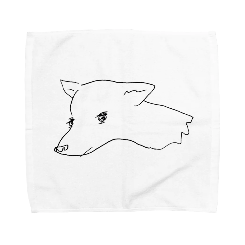 翳のほごいぬはかわいいよ Towel Handkerchief