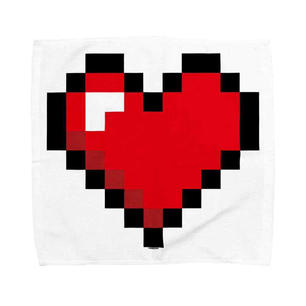 Cɐkeccooのドット絵ハート Towel Handkerchief