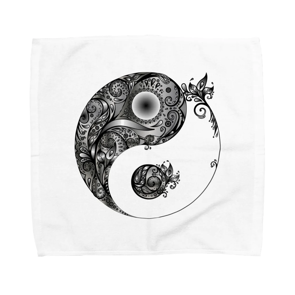 Drecome_Designの太陰太極図 Towel Handkerchief