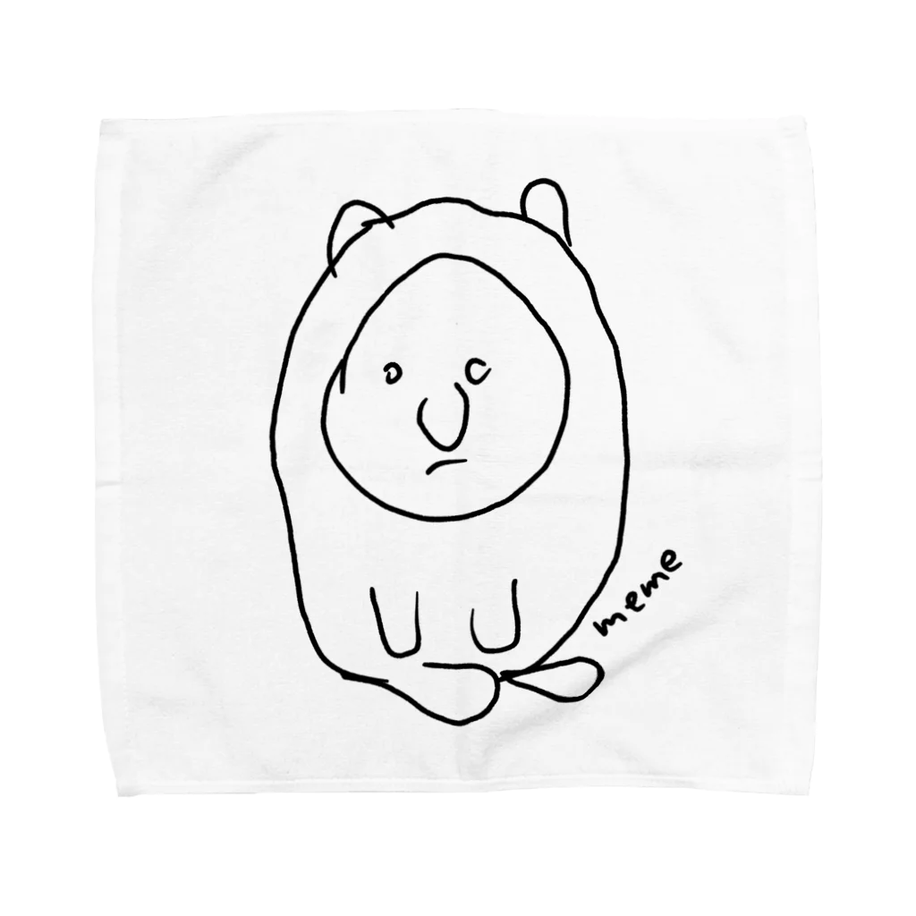 こけしちゃん倶楽部の座る猫、めめ Towel Handkerchief