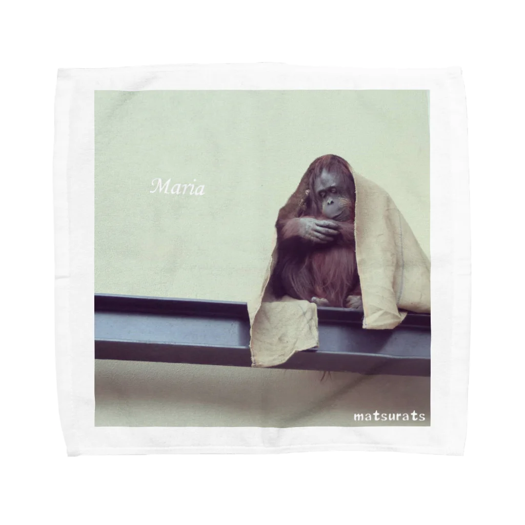 S Matsuのオランウータンマリア Towel Handkerchief