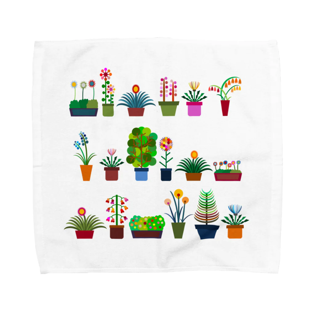 うさぎのきた道&の鉢植えたち集合 Towel Handkerchief