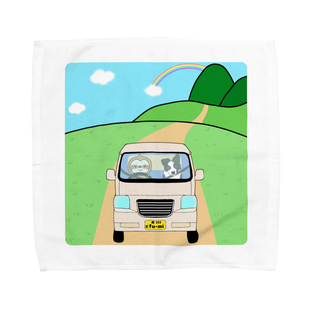 Fortune Campers そっくの雑貨屋さんのなまけもの号 ドライブ Towel Handkerchief