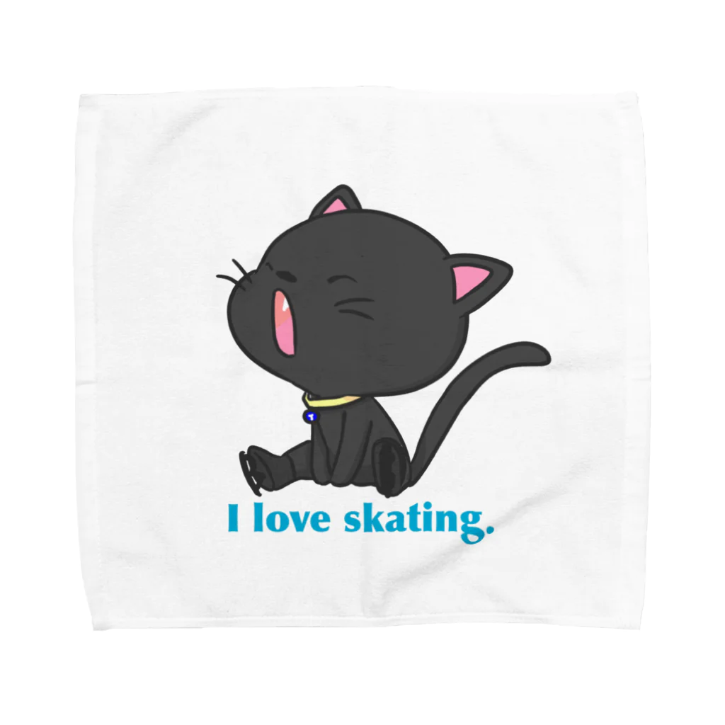 kottymarushopのクロネコスケーター Towel Handkerchief