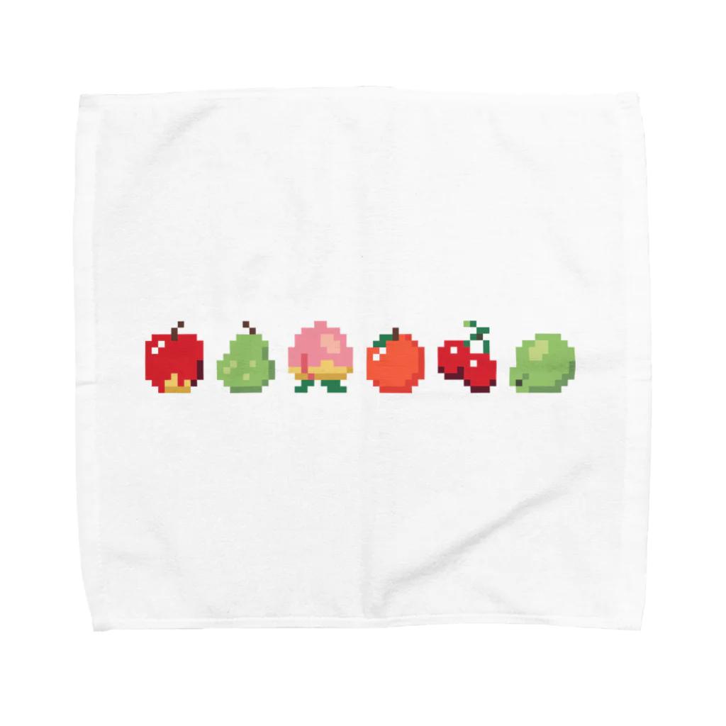 DOT DOT DOT by 宗のりこのドット絵フルーツ ヨコ Towel Handkerchief