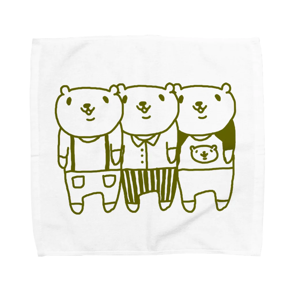 しあわせの黄色いクマのスリーベアー Towel Handkerchief