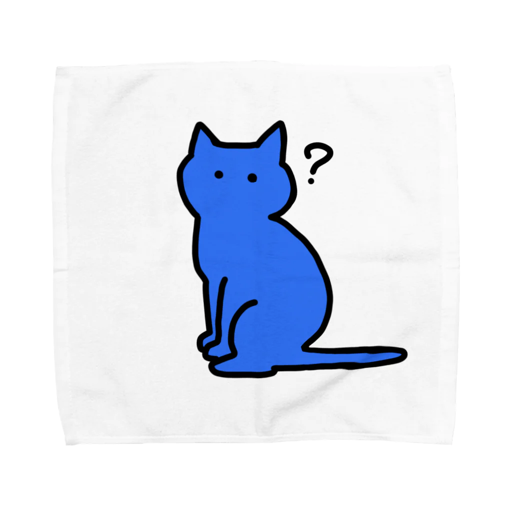 やっぱりねこのん？ネコブルー Towel Handkerchief