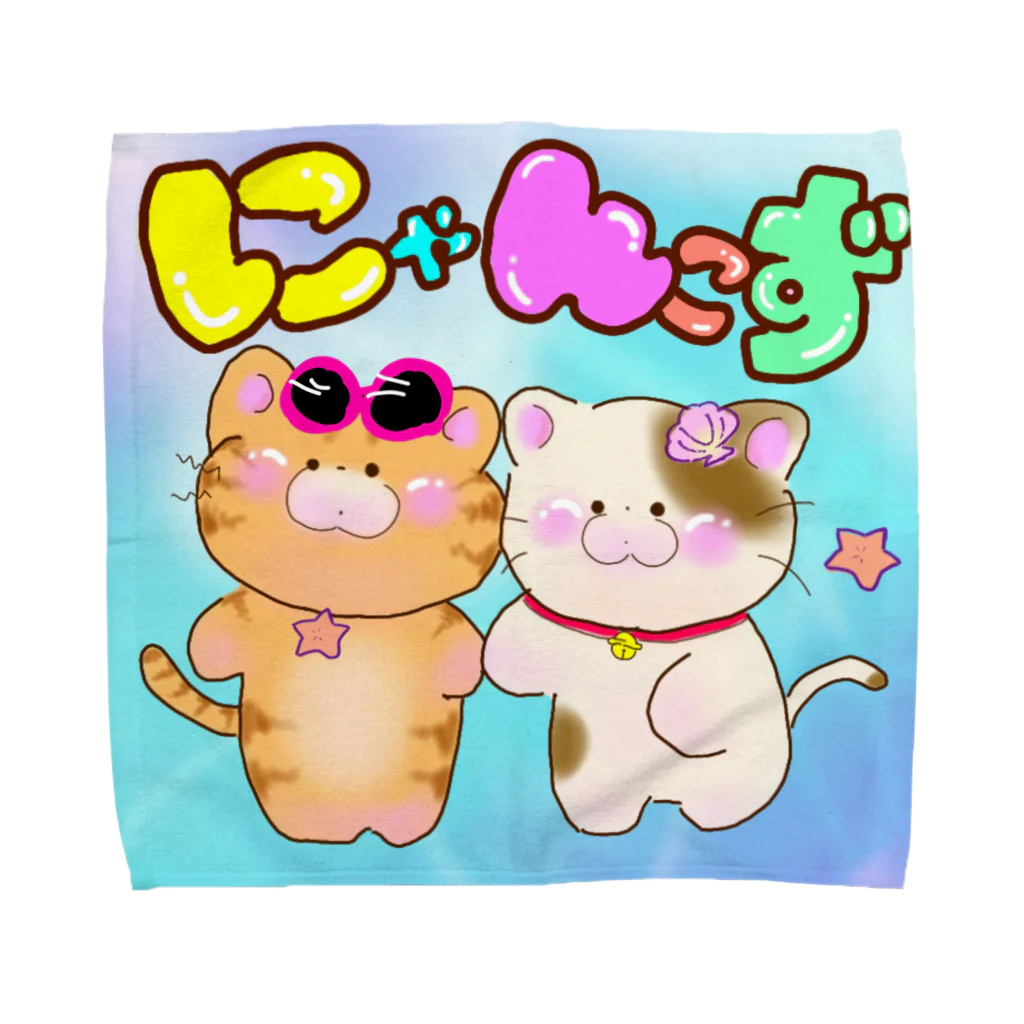 凪　nagiのにゃんこずの夏タオル Towel Handkerchief