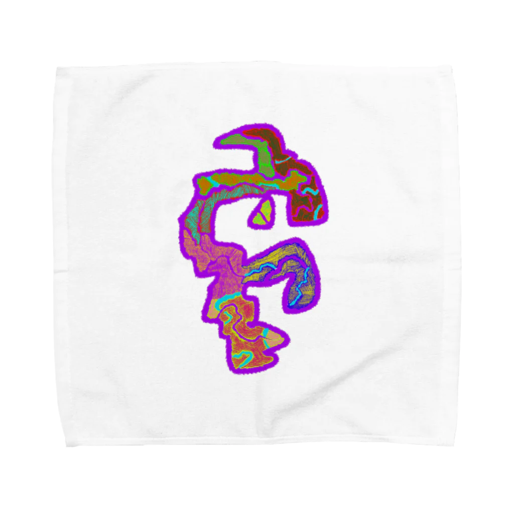 1029happy-green_skateboardの"f" Towel Handkerchief