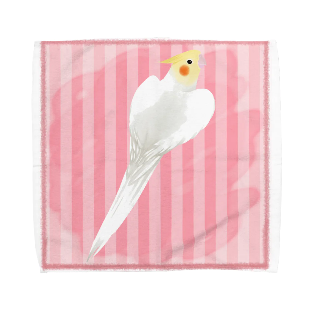 まめるりはことりのオカメインコ　ハートルチノーオカメインコ【まめるりはことり】 Towel Handkerchief