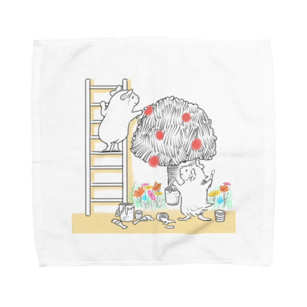 ぴえ太の❰大きな木❱お絵かきモルモット② Towel Handkerchief