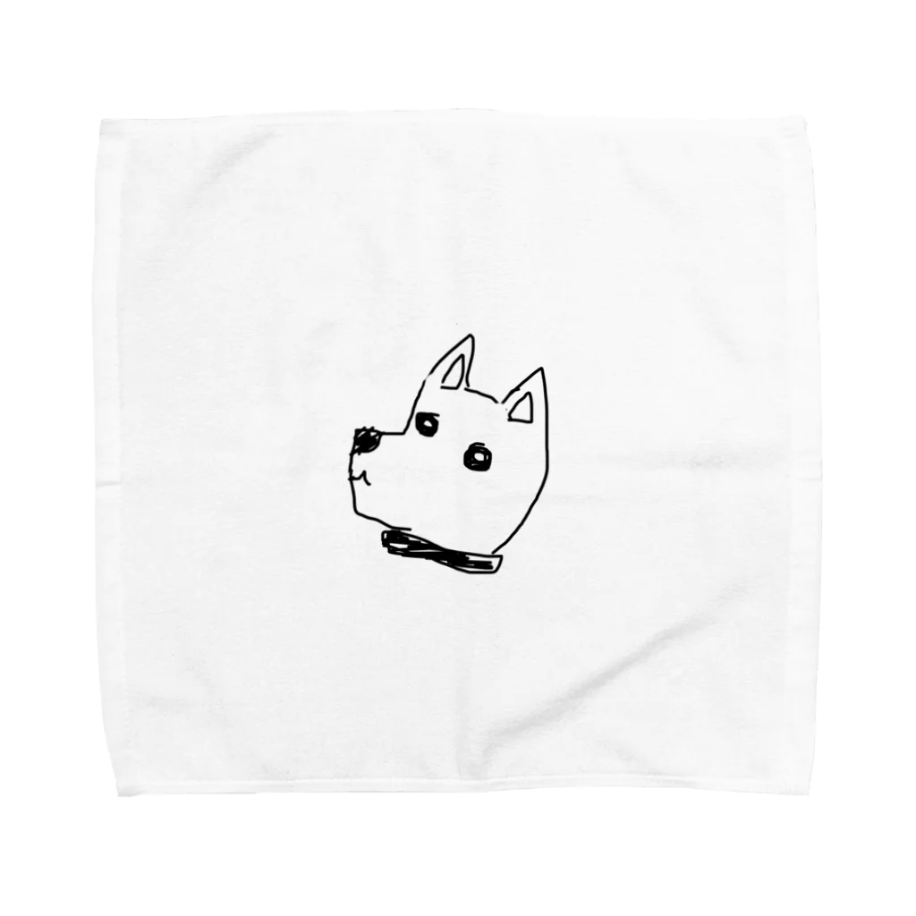 ꧁あふぇくしょん꧂の犬を描いてと言われました。 Towel Handkerchief