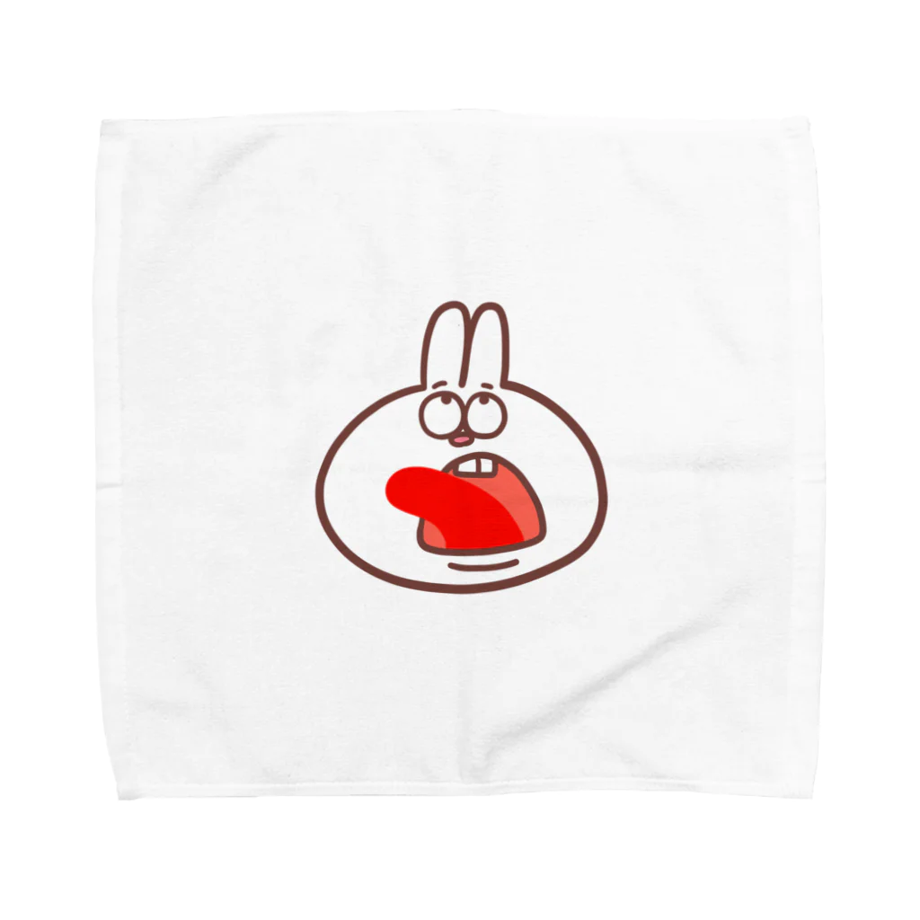 ぷこぷこぺんぺんのびっくりウサギ Towel Handkerchief