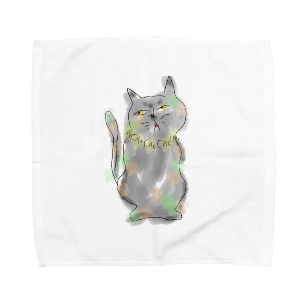 popokoroのcat※necklace Towel Handkerchief