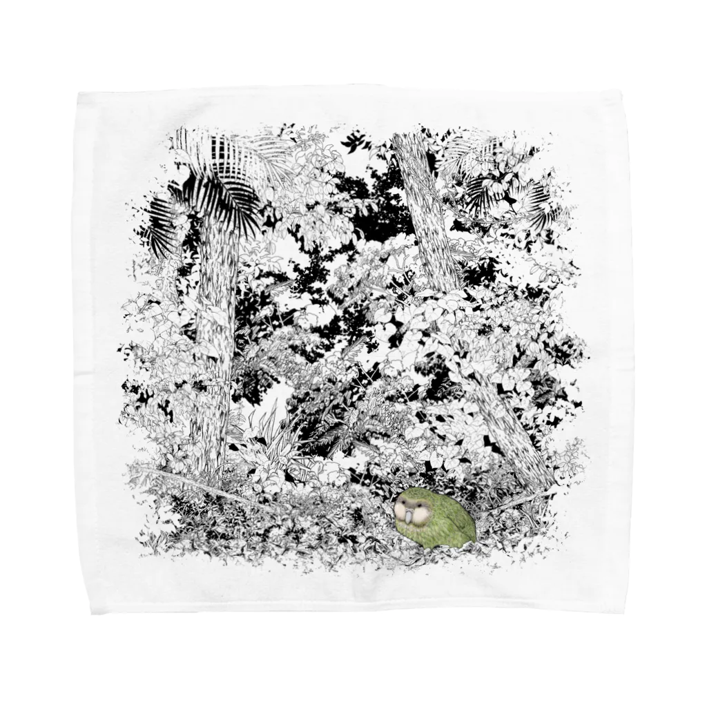 にことめこのフクロウオウム　カカポ iro Towel Handkerchief