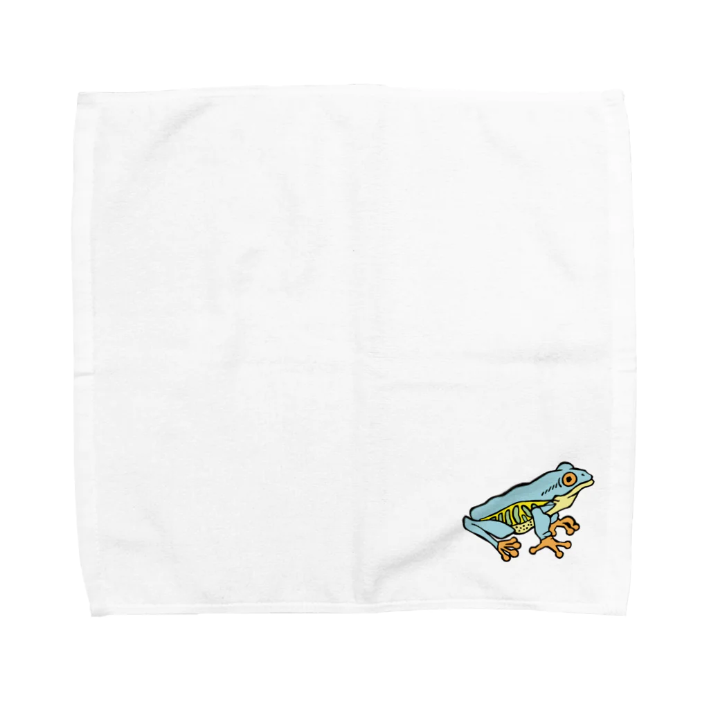 OGNdesignの蛙　カエル　NO.10 Towel Handkerchief
