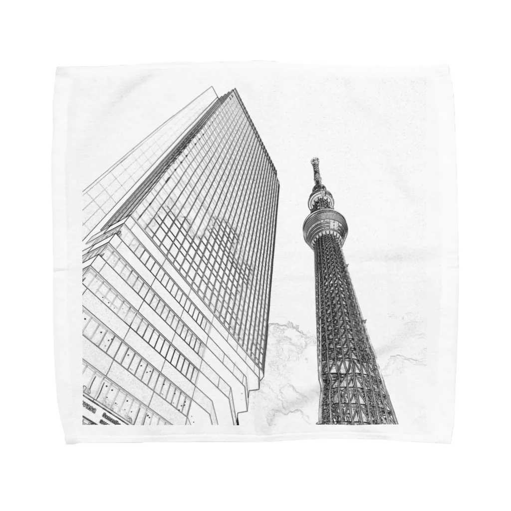 超高層ビル・都市開発研究所shopのThe City 東京スカイツリー Towel Handkerchief