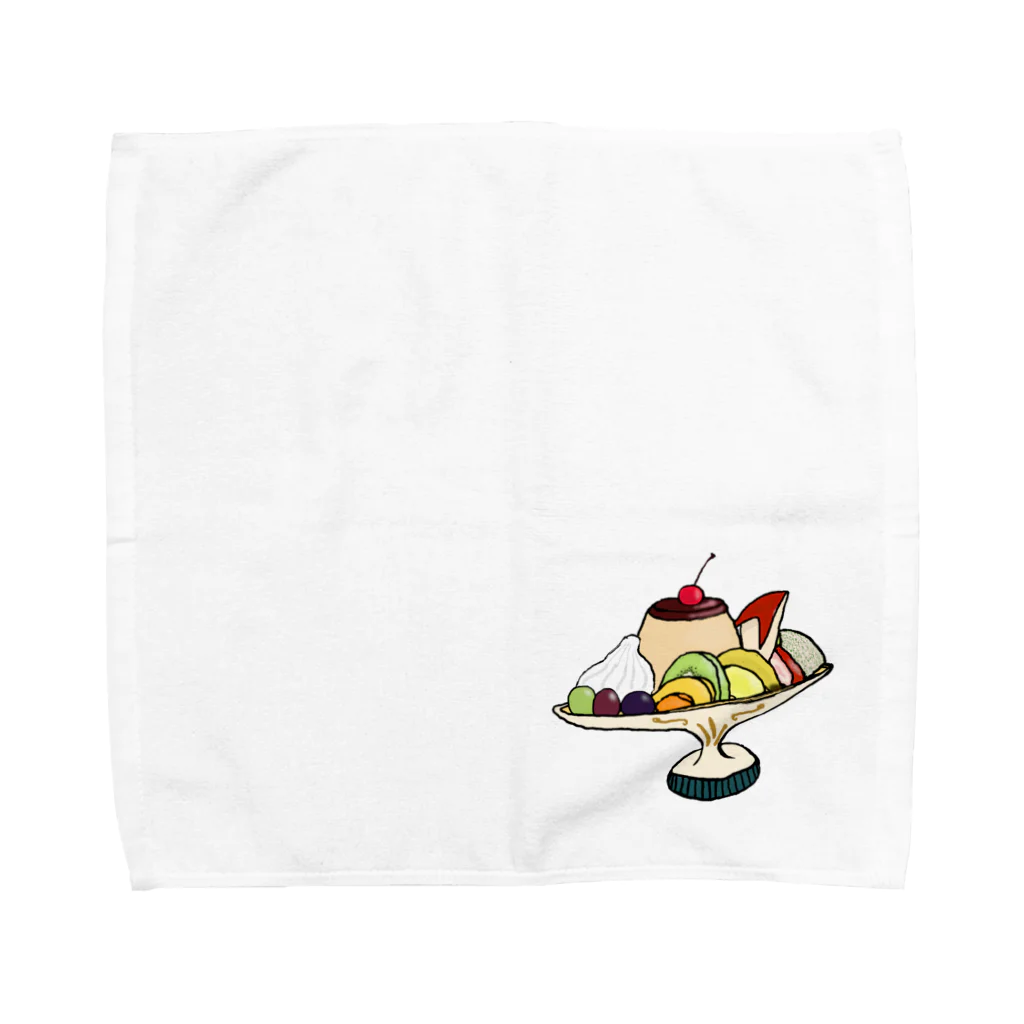 気ままに創作　よろず堂のプリン・ア・ラ・モード　ポップ Towel Handkerchief