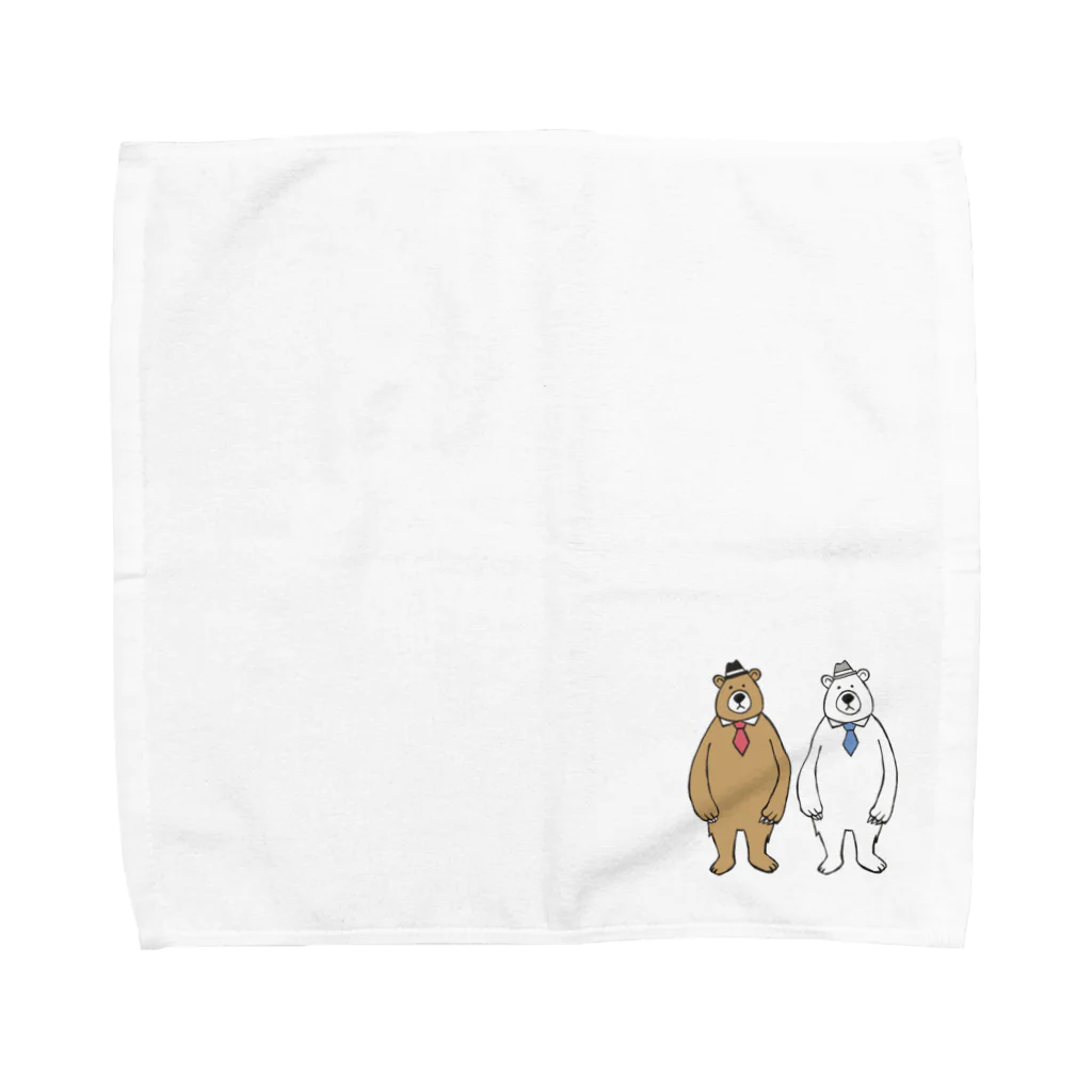 OGNdesignの熊　クマ　くま　NO.16 Towel Handkerchief