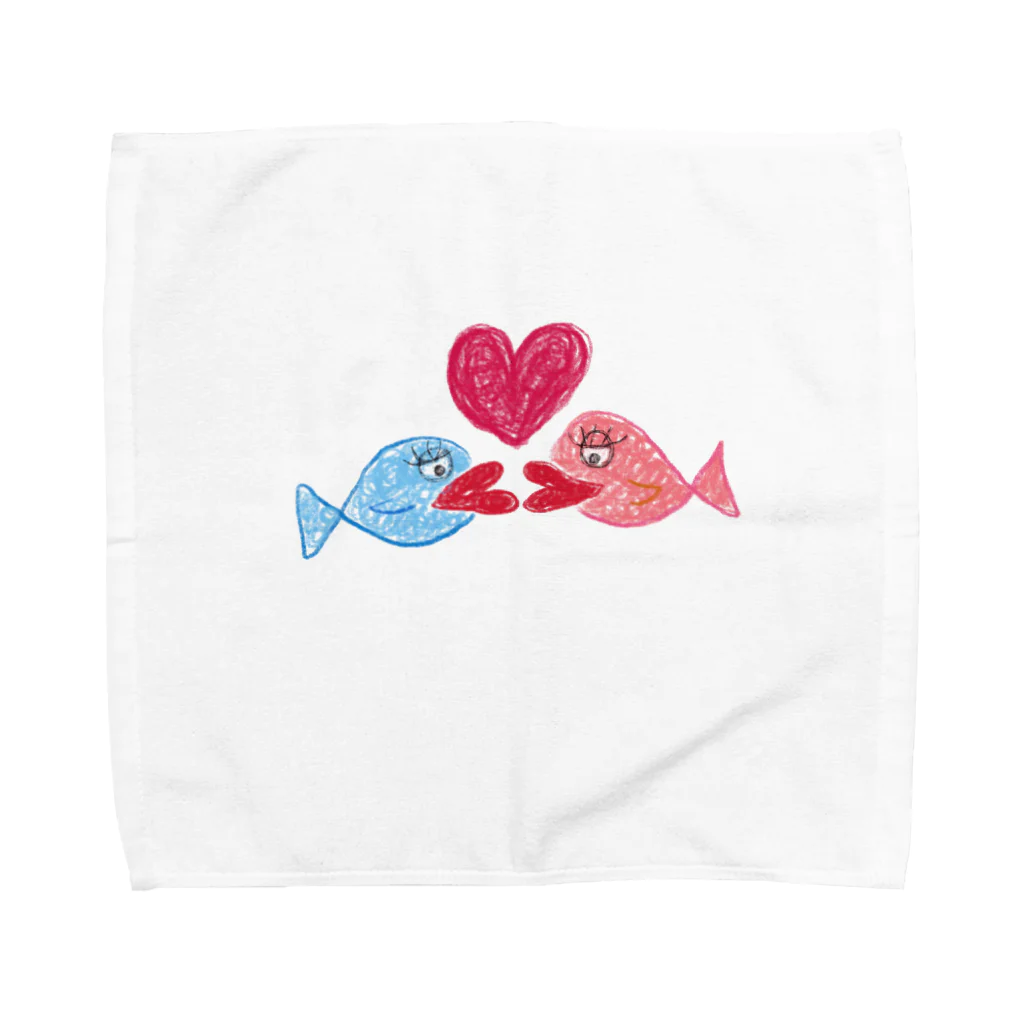 KAMEchanの愛のあふれる魚たち Towel Handkerchief