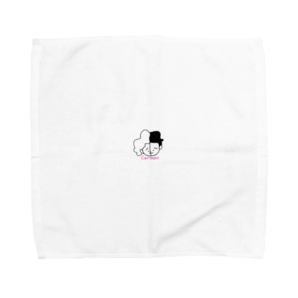 お笑い芸人　モダンタイムス公式グッズのカルメンちゃん Towel Handkerchief