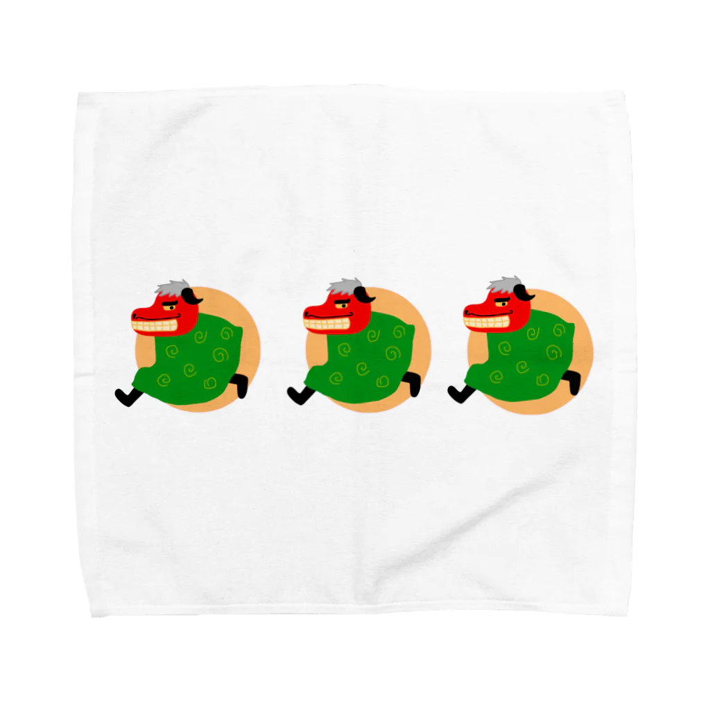 手描きのエトセトラの走る獅子舞 Towel Handkerchief
