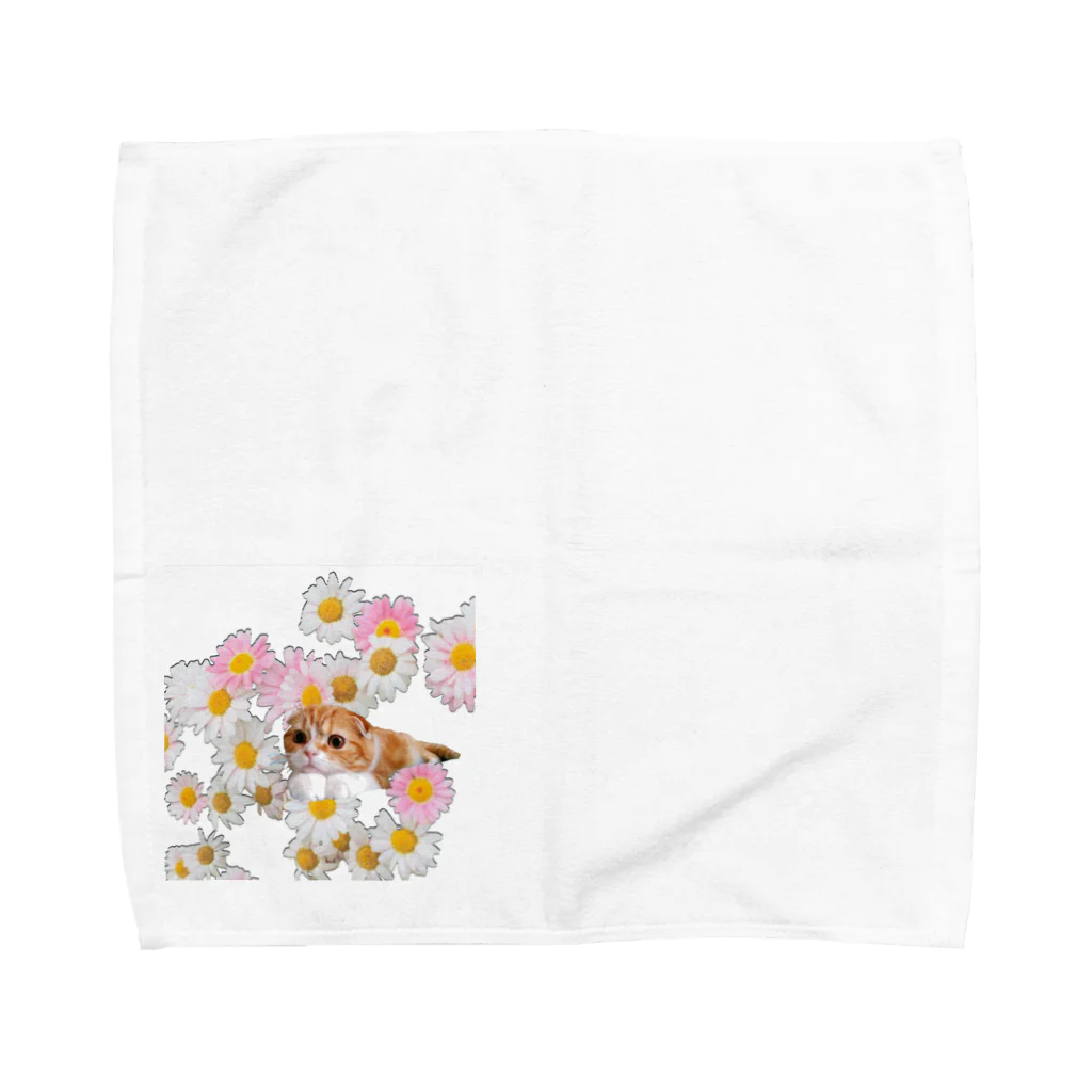 lll27canのおはなねこ Towel Handkerchief