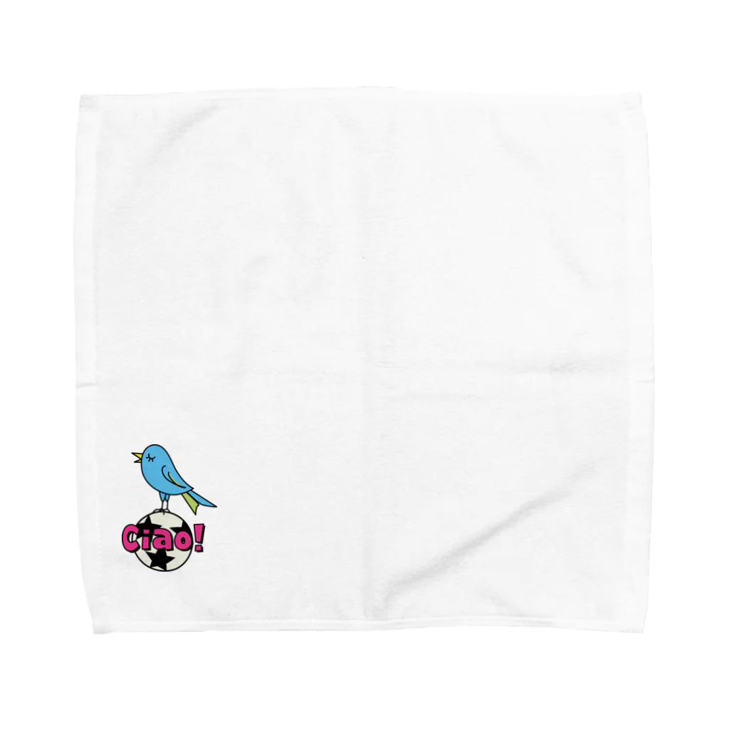 森のどうぶつサッカーshopのウインガーの小鳥 Towel Handkerchief