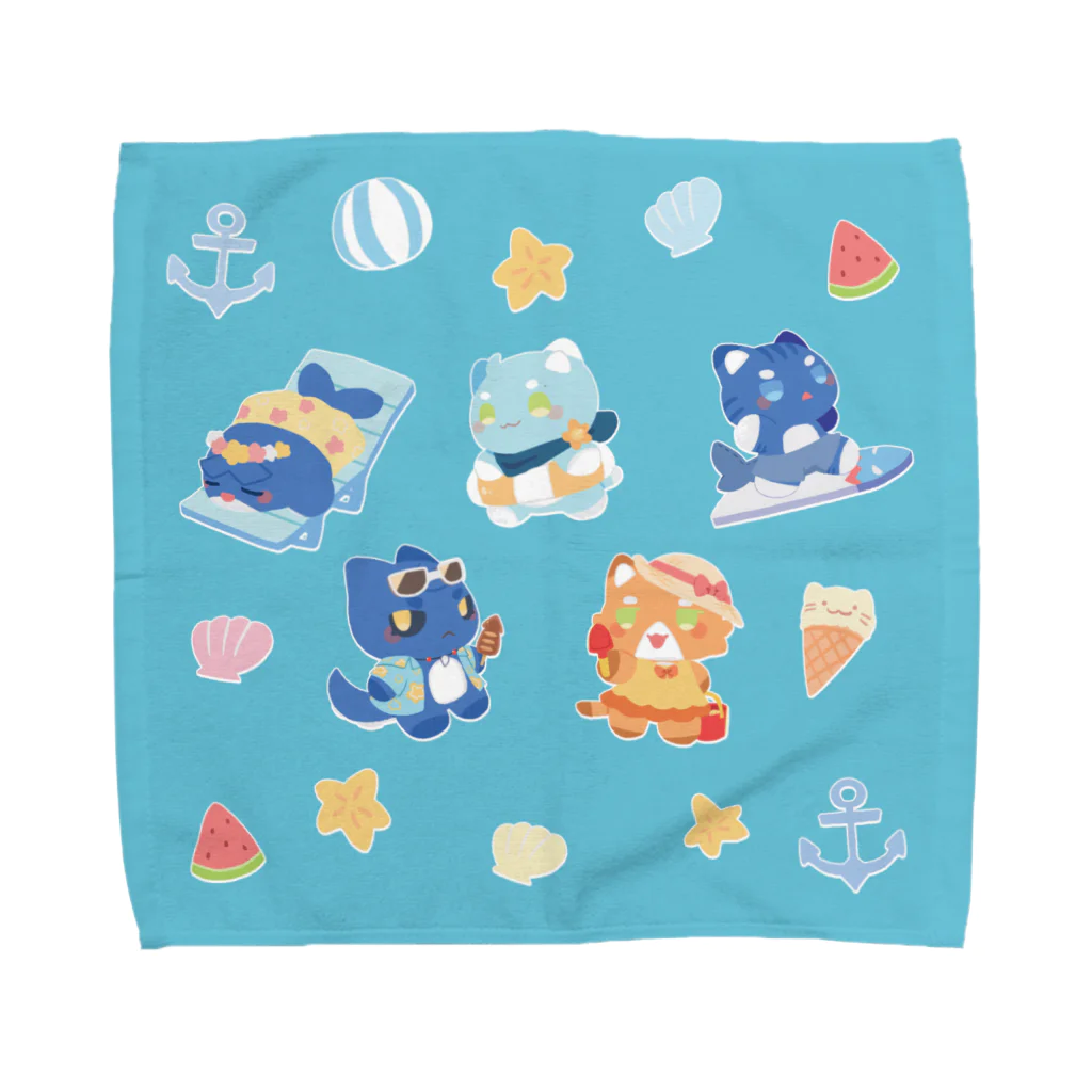 ニャモリアショップのはっぴ～さま～にゃもたおる Towel Handkerchief